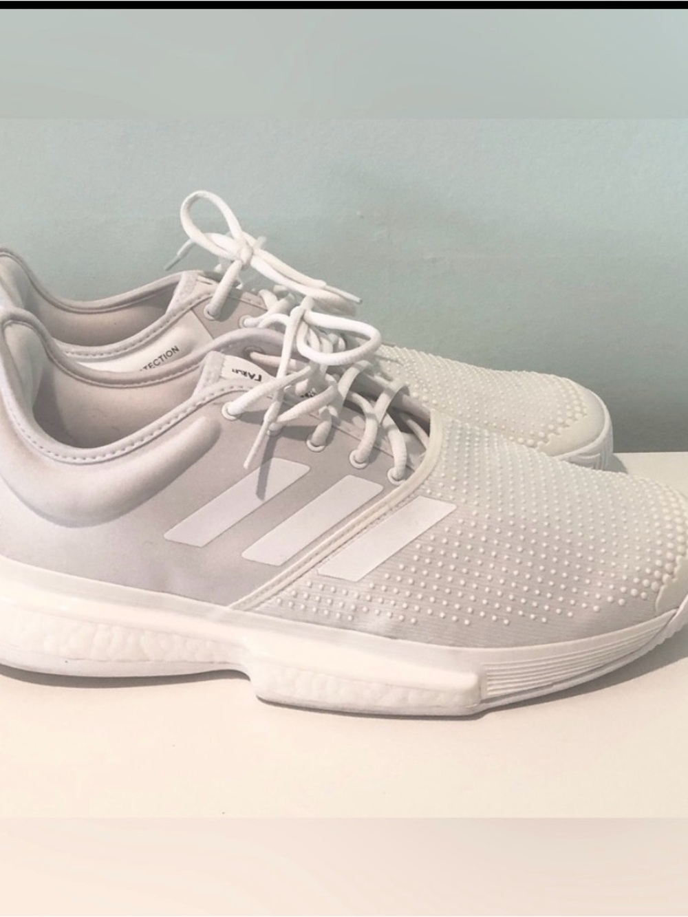 Adidas Mens Sole Court Boost Parley White Tennis or Pickleball sneakers